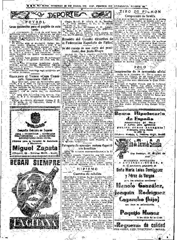 ABC SEVILLA 27-04-1947 página 19