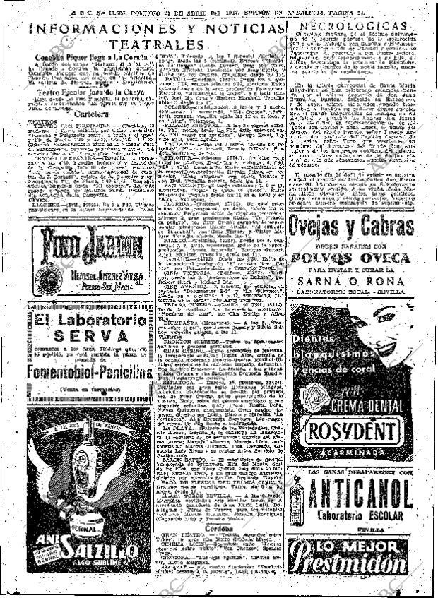 ABC SEVILLA 27-04-1947 página 21