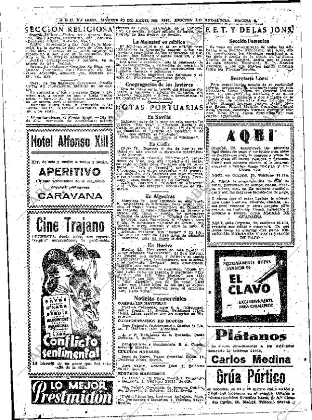 ABC SEVILLA 29-04-1947 página 8