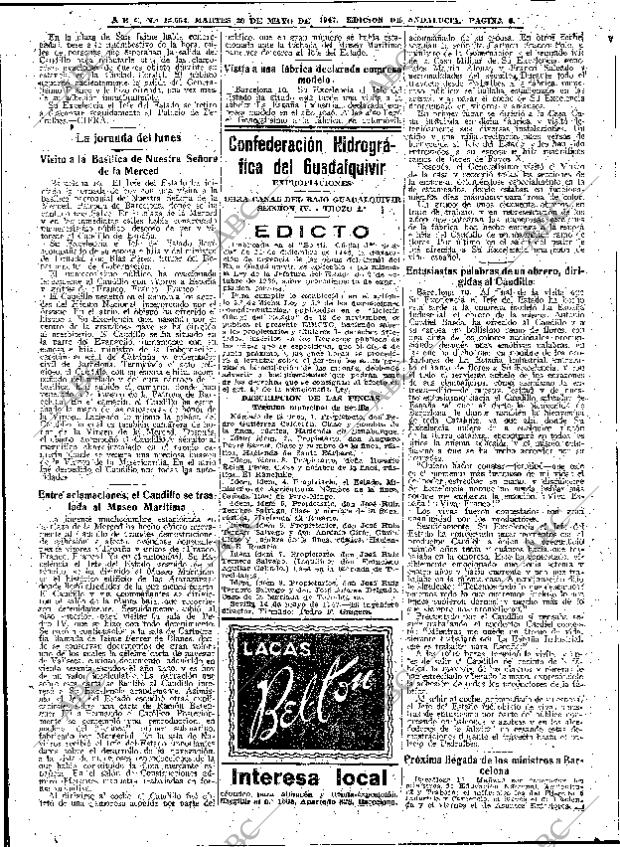 ABC SEVILLA 20-05-1947 página 6