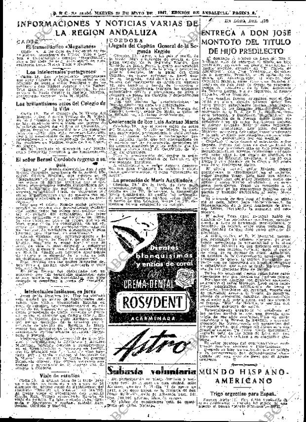 ABC SEVILLA 20-05-1947 página 9