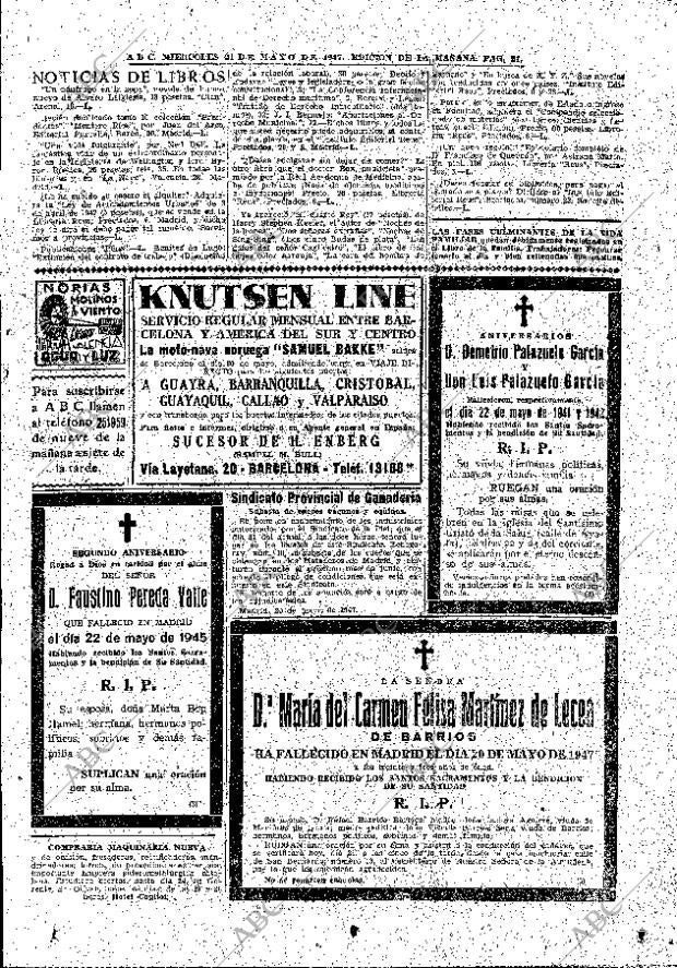 ABC MADRID 21-05-1947 página 21