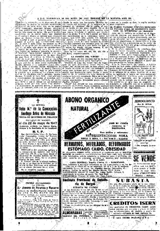 ABC MADRID 23-05-1947 página 21