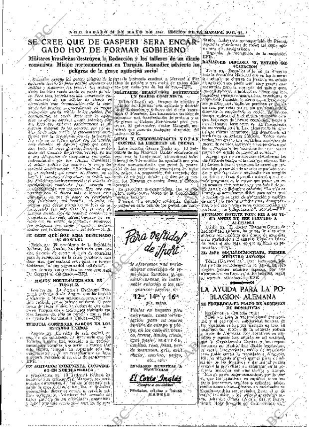 ABC MADRID 24-05-1947 página 13