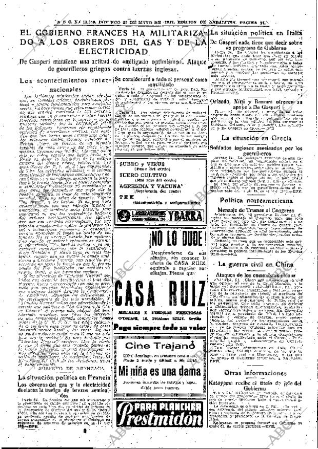 ABC SEVILLA 25-05-1947 página 11