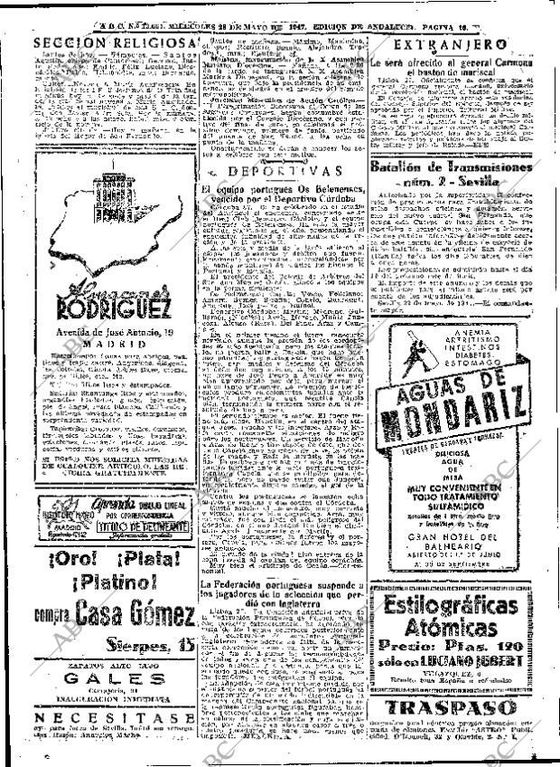 ABC SEVILLA 28-05-1947 página 10