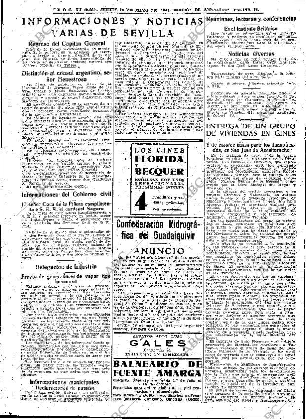 ABC SEVILLA 29-05-1947 página 11