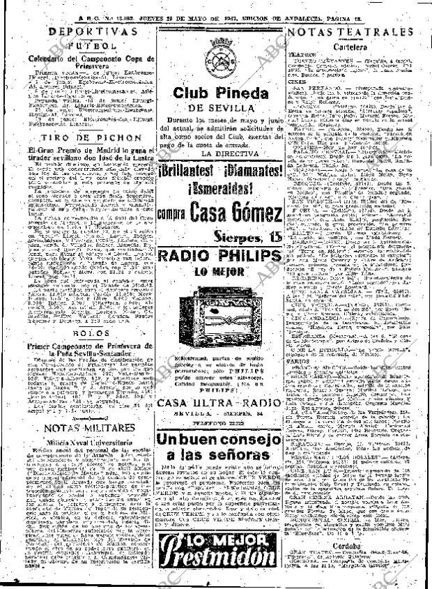 ABC SEVILLA 29-05-1947 página 13