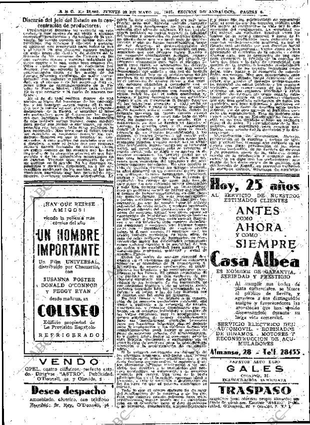 ABC SEVILLA 29-05-1947 página 6