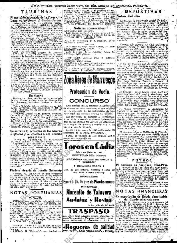 ABC SEVILLA 30-05-1947 página 14