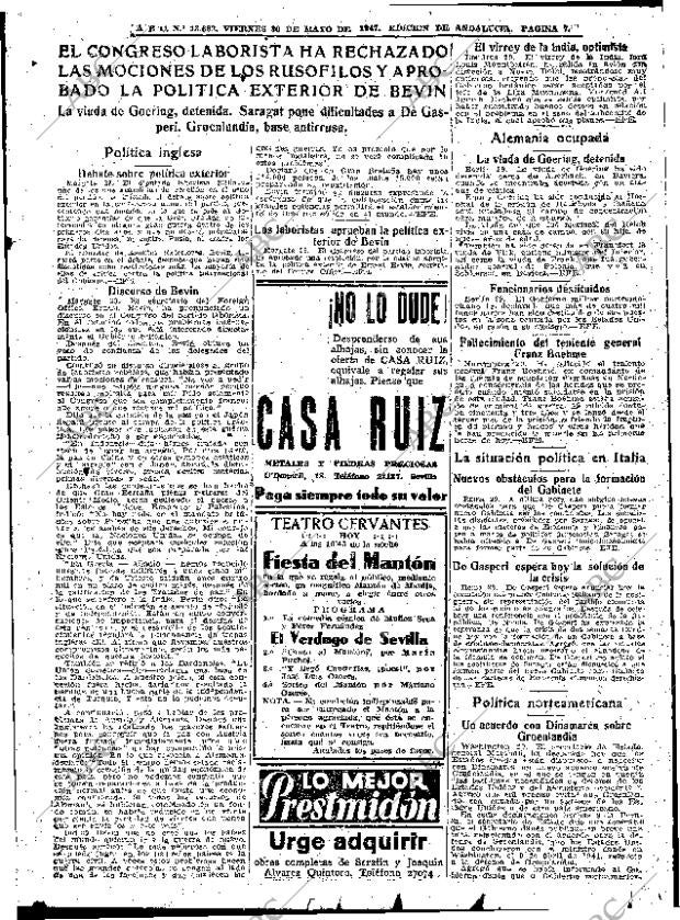 ABC SEVILLA 30-05-1947 página 7