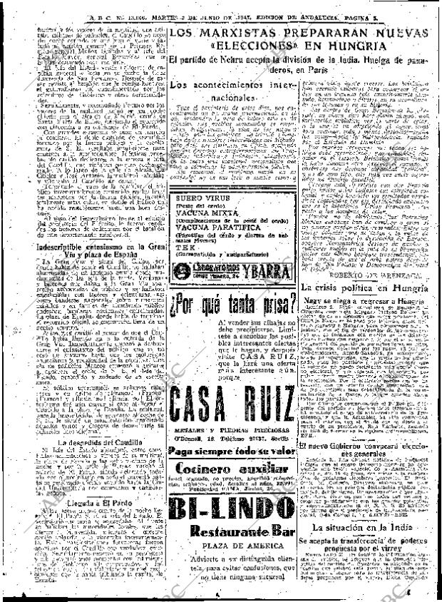 ABC SEVILLA 03-06-1947 página 5