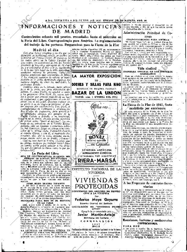 ABC MADRID 06-06-1947 página 16