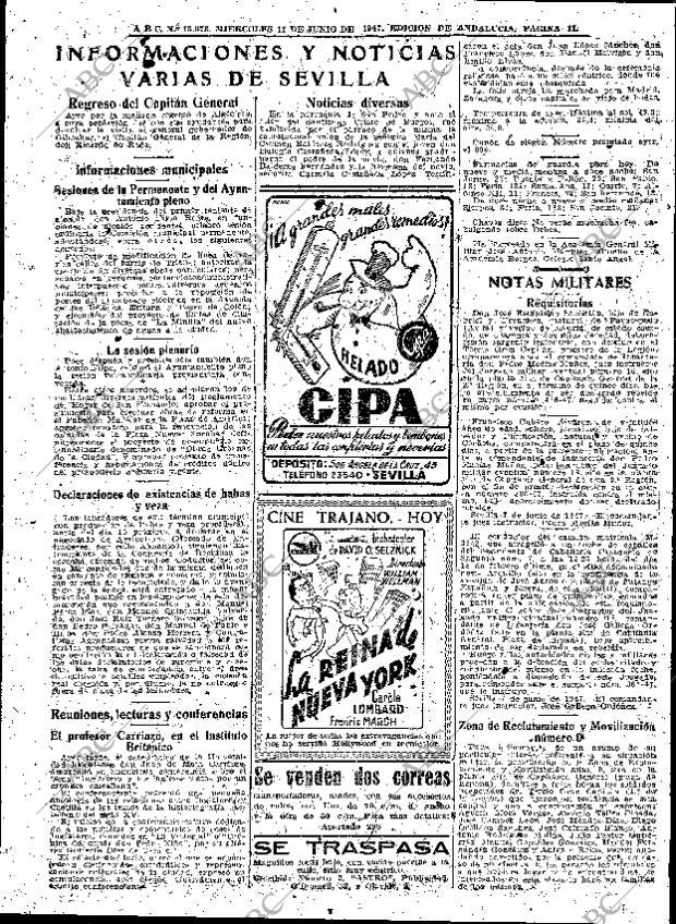 ABC SEVILLA 11-06-1947 página 11