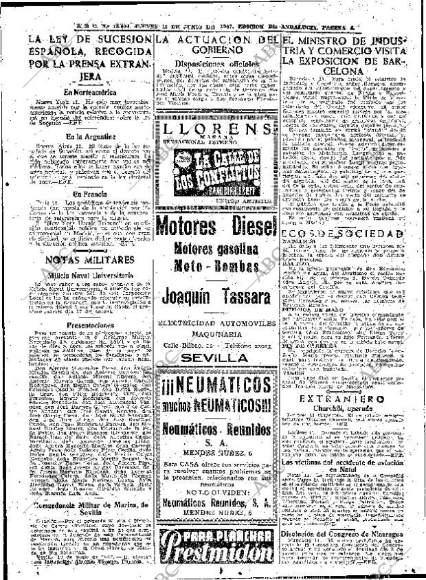 ABC SEVILLA 12-06-1947 página 4