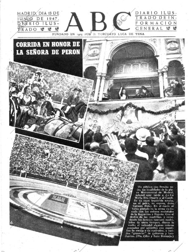 ABC MADRID 13-06-1947 página 1