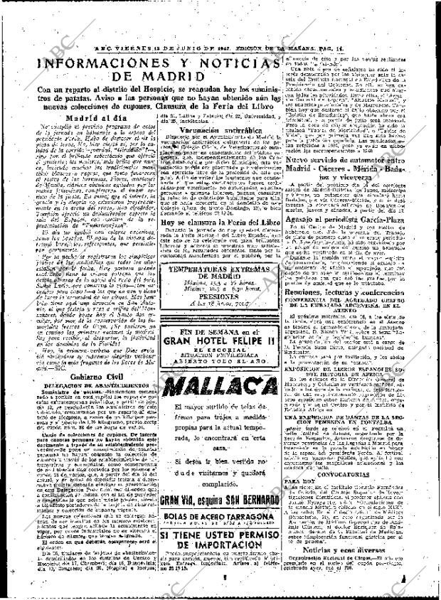 ABC MADRID 13-06-1947 página 14