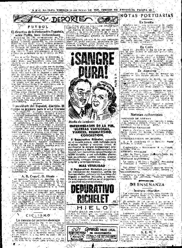 ABC SEVILLA 13-06-1947 página 14