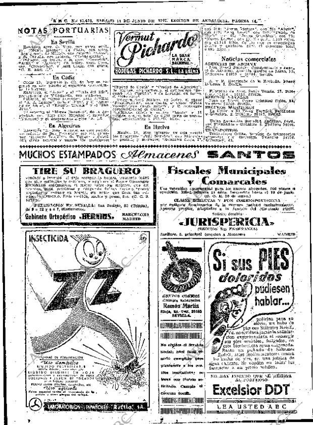 ABC SEVILLA 14-06-1947 página 14
