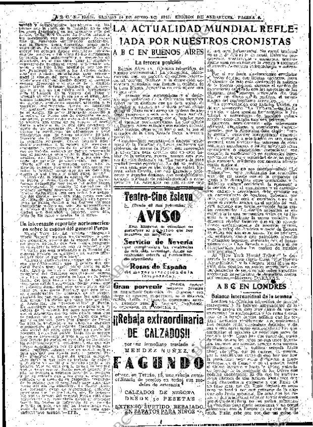 ABC SEVILLA 14-06-1947 página 6