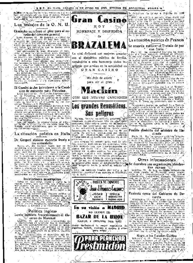 ABC SEVILLA 14-06-1947 página 8