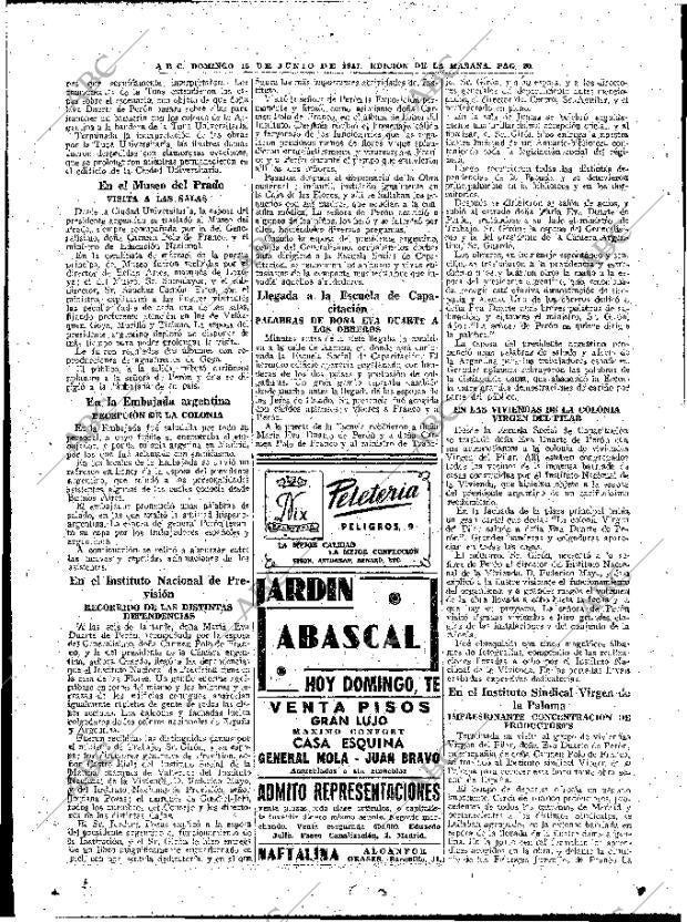 ABC MADRID 15-06-1947 página 20