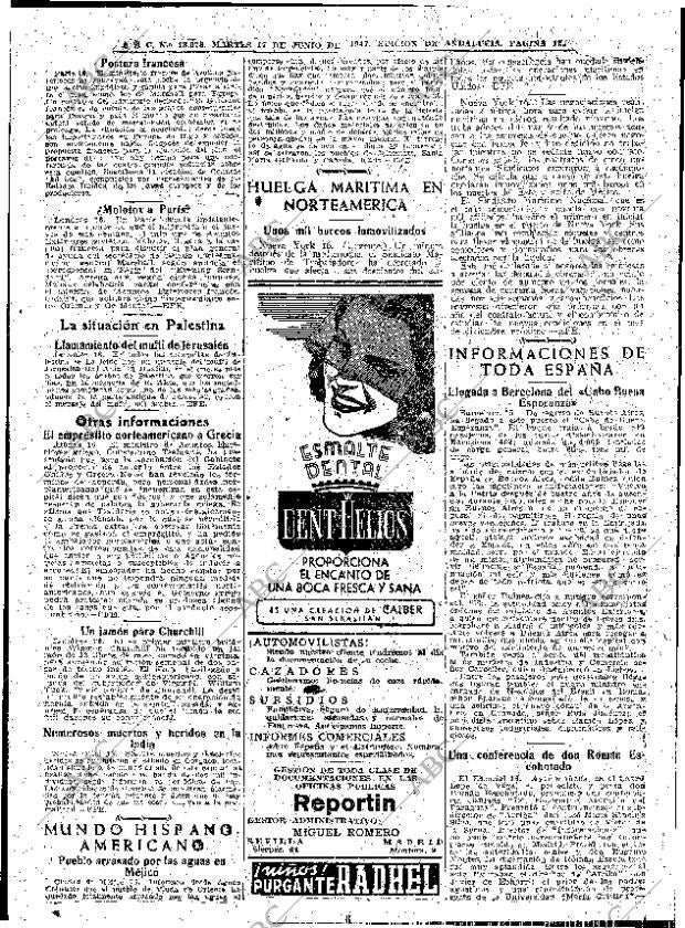 ABC SEVILLA 17-06-1947 página 12