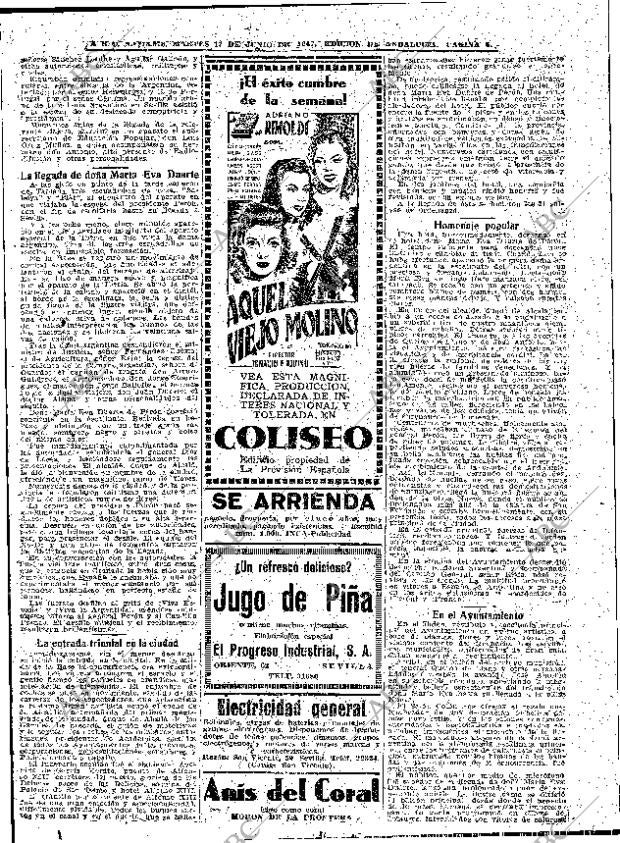 ABC SEVILLA 17-06-1947 página 6
