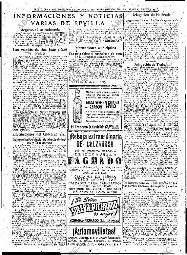 ABC SEVILLA 22-06-1947 página 17