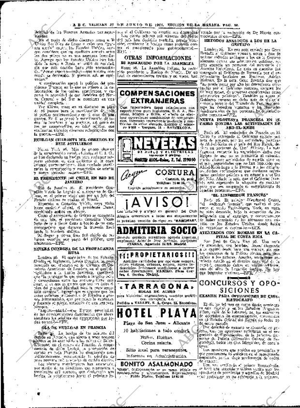 ABC MADRID 27-06-1947 página 16