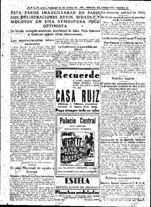 ABC SEVILLA 27-06-1947 página 9
