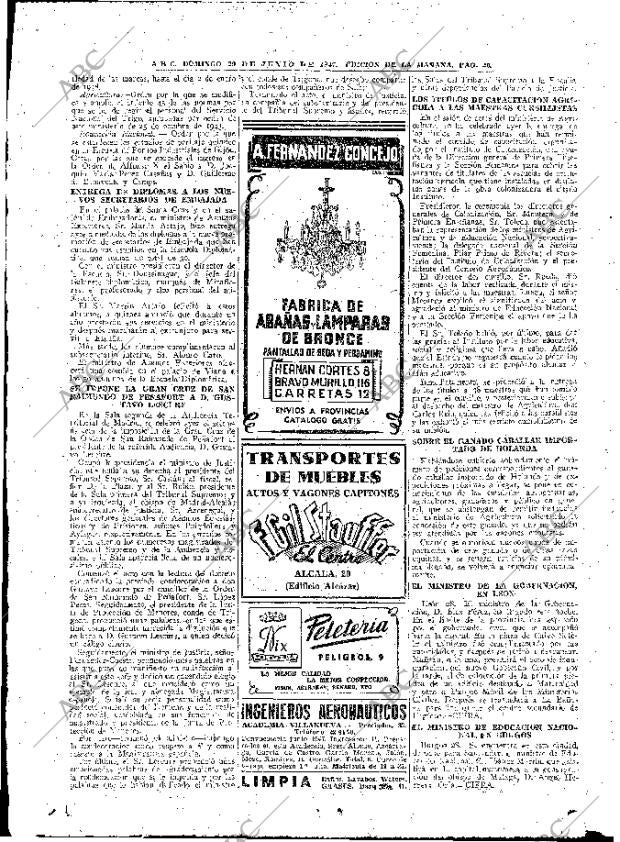 ABC MADRID 29-06-1947 página 20