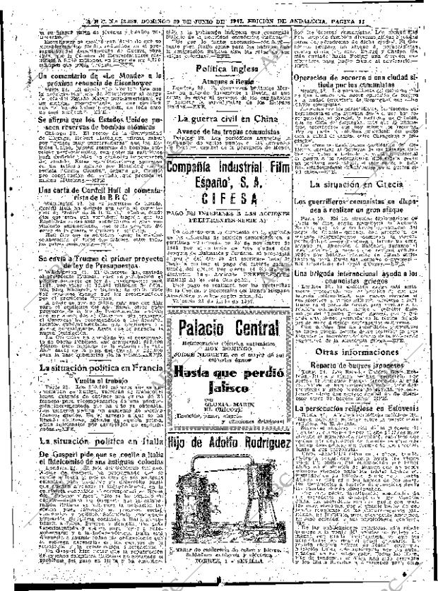 ABC SEVILLA 29-06-1947 página 11