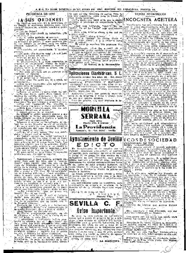 ABC SEVILLA 29-06-1947 página 15