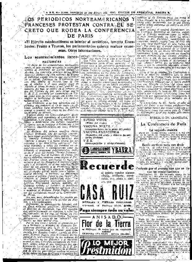 ABC SEVILLA 29-06-1947 página 9