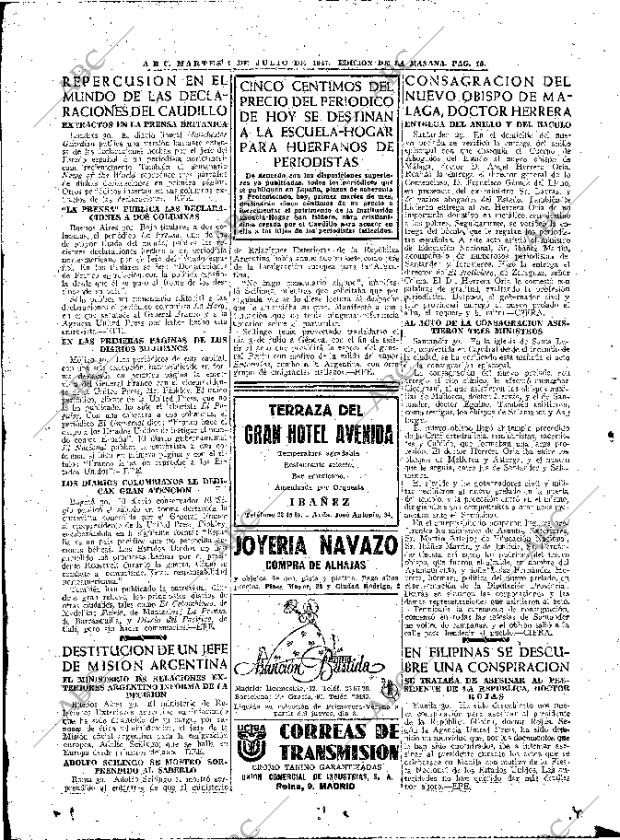 ABC MADRID 01-07-1947 página 16