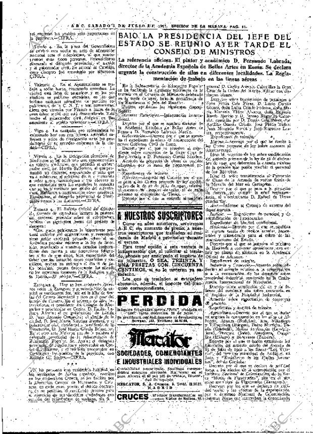 ABC MADRID 05-07-1947 página 11