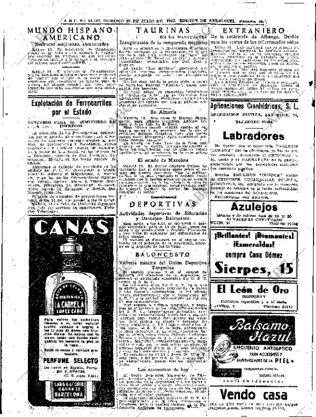 ABC SEVILLA 20-07-1947 página 10