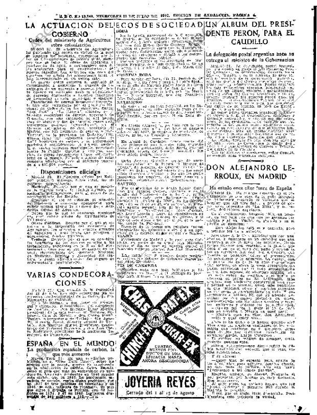 ABC SEVILLA 23-07-1947 página 4