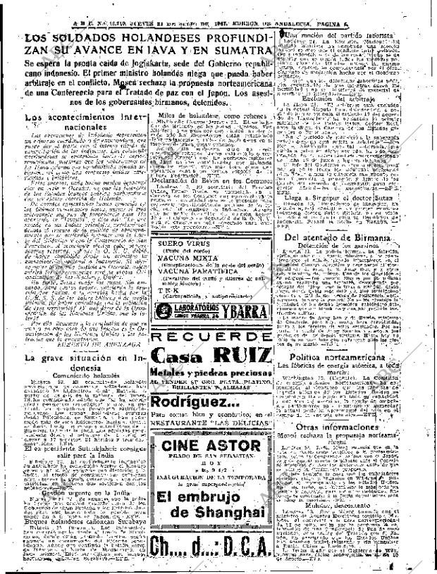 ABC SEVILLA 24-07-1947 página 5