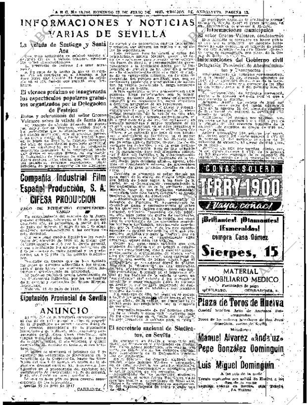 ABC SEVILLA 27-07-1947 página 13