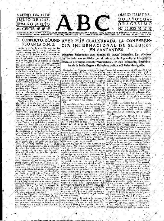 ABC MADRID 31-07-1947 página 7
