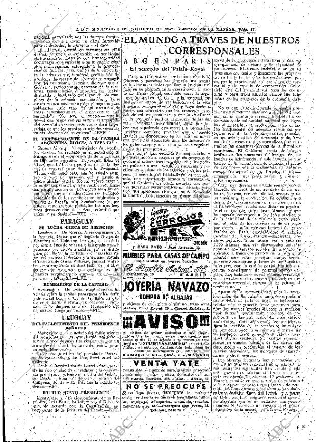 ABC MADRID 05-08-1947 página 17