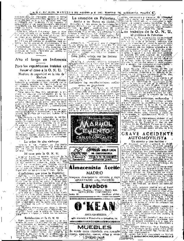 ABC SEVILLA 05-08-1947 página 6