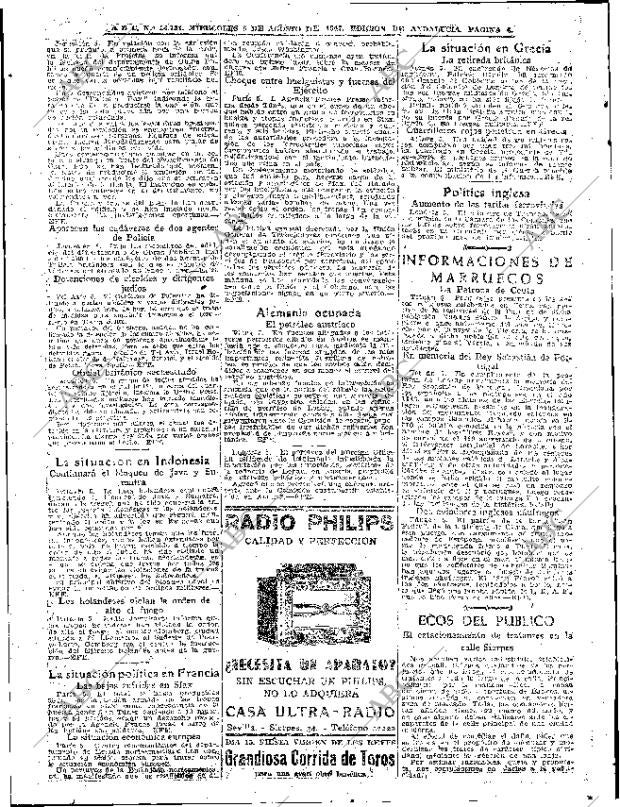 ABC SEVILLA 06-08-1947 página 6