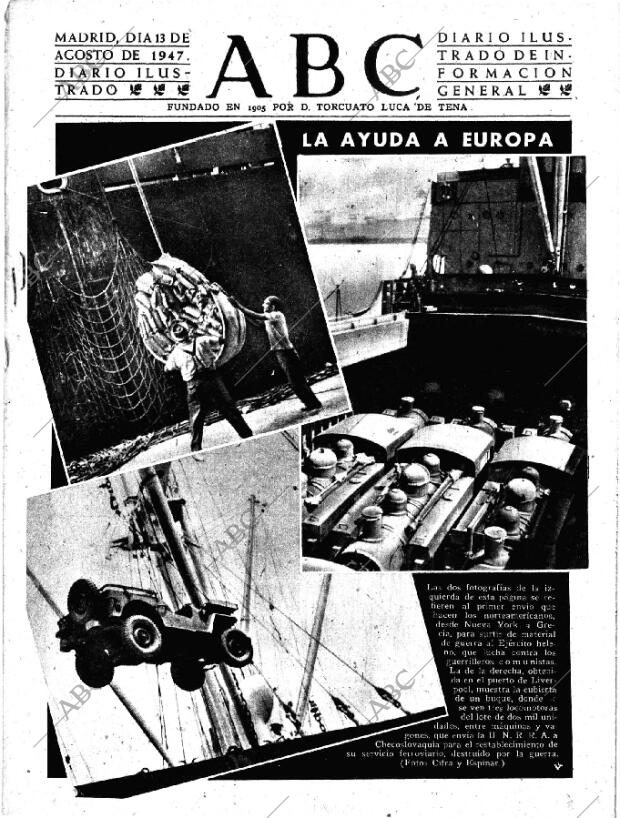 ABC MADRID 13-08-1947 página 1