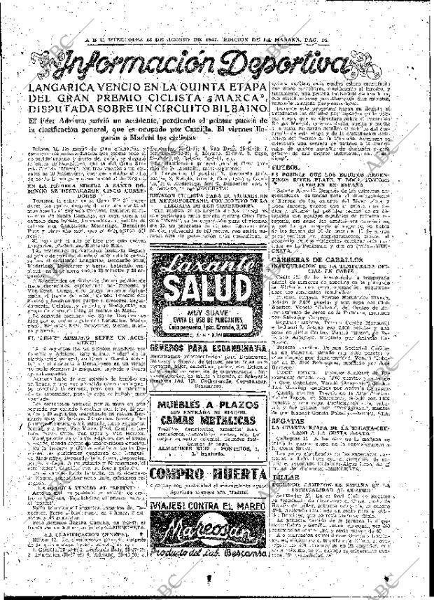 ABC MADRID 13-08-1947 página 16