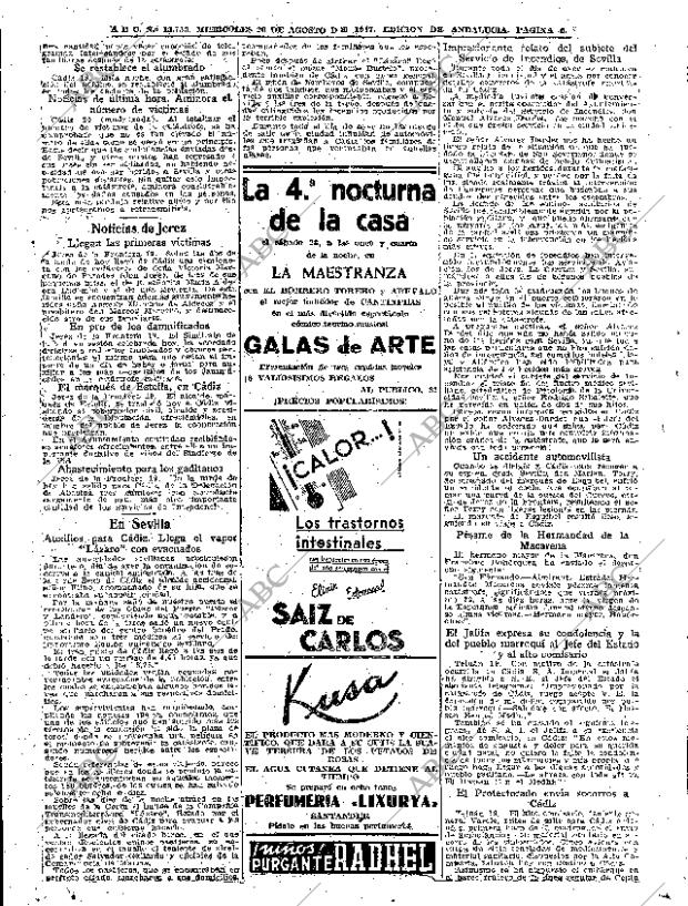 ABC SEVILLA 20-08-1947 página 6