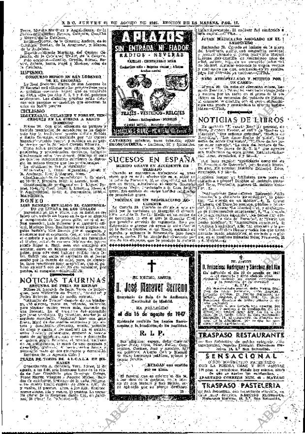 ABC MADRID 21-08-1947 página 17