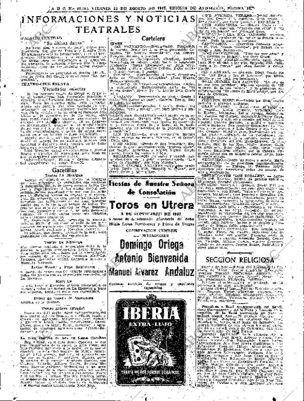 ABC SEVILLA 22-08-1947 página 11